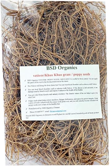 BSD Organics Veti Ver/Khus Khus Grass/Poppy Seeds -100g