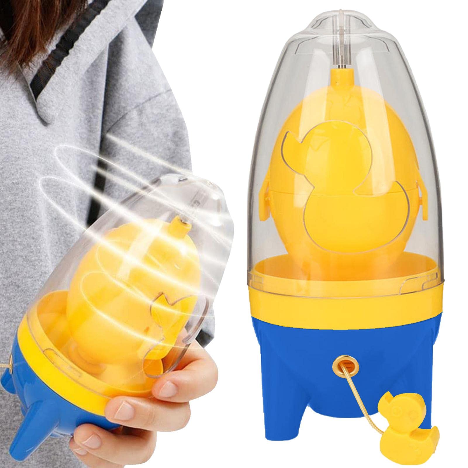 Shaker manuale per uova | Portable Golden Egg Maker, albume d'uovo e tuorlo spin Mixer Egg Scrambler con affettatrice e coulisse per realizzare uova dorate sode