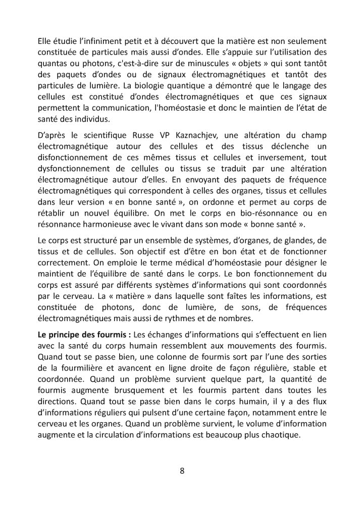 Manuel professionnel pour logiciels NLS de Biorésonance