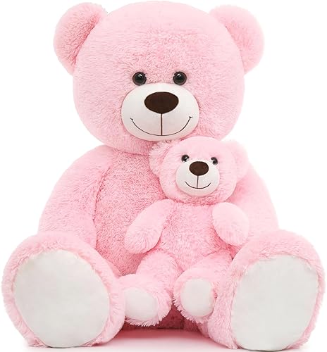 Miniatura 9 de Tezituor Oso de peluche gigante de 51 pulgadas, oso de peluche grande para baby shower, oso de tamaño real azul para niños, novia en cumpleaños, San