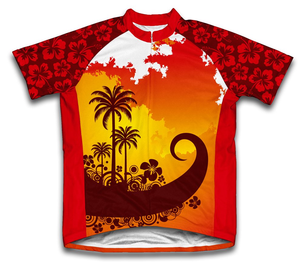 ScudoPro Tropical Sunset Short Sleeve Cycling Jersey for Youth - Size XS