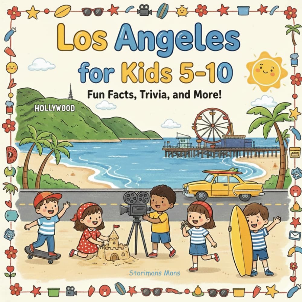 Los Angeles Facts for Kids 5-10: Educational Travel Facts for Children - Discover Hollywood, Santa Monica Pier, Beverly Hills, Griffith Observatory, and More