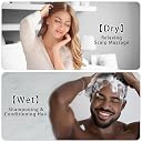 JM SELLER Hair Scalp Massager Shampoo Brush with Soft Silicone Bristles Kitchen for Anti Dandruff Removal Head Massager Prevents Hair loss for Men, Women (Multicolor) gallery image