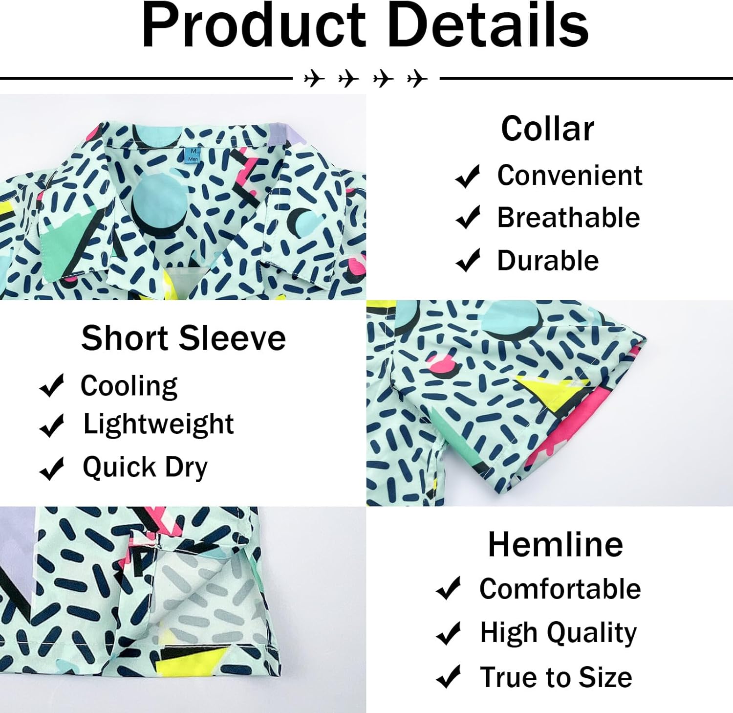 Artsadd 80s 90s Outfit for Men Hawaiian Shirt Button Down Short Sleeve Big and Tall Funny Party Retro Vintage - Image 5