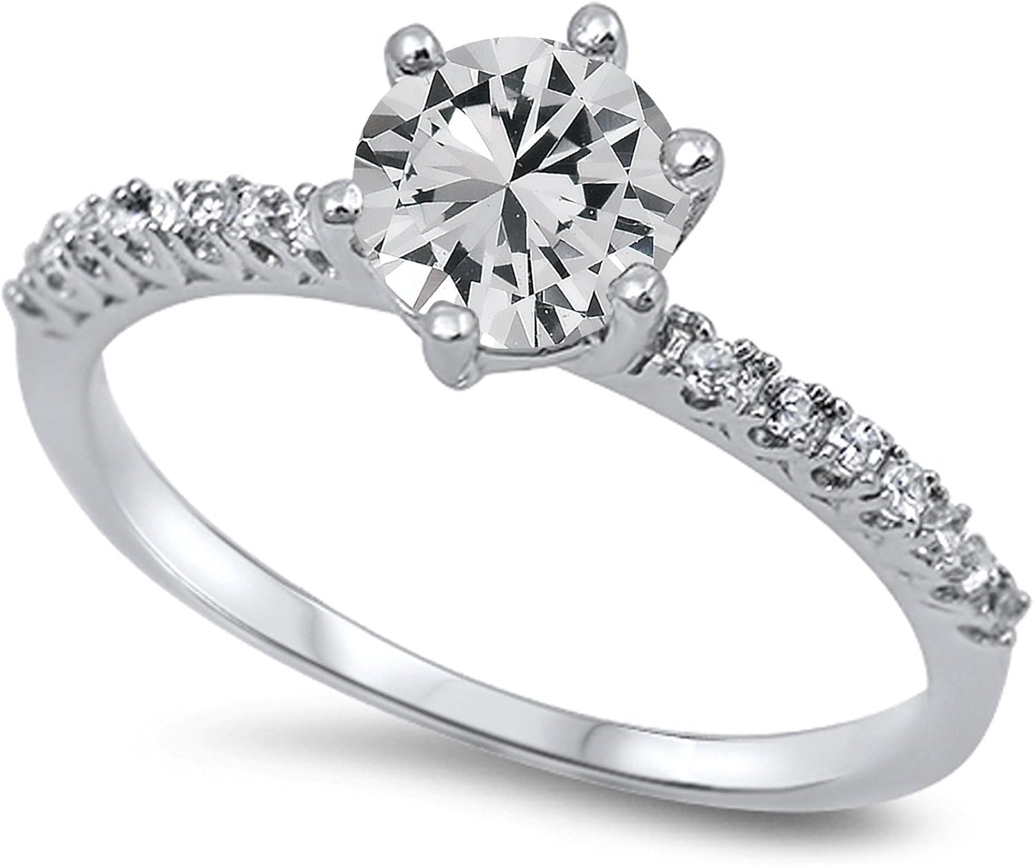 CHOOSE YOUR COLOR Sterling Silver Round Ring