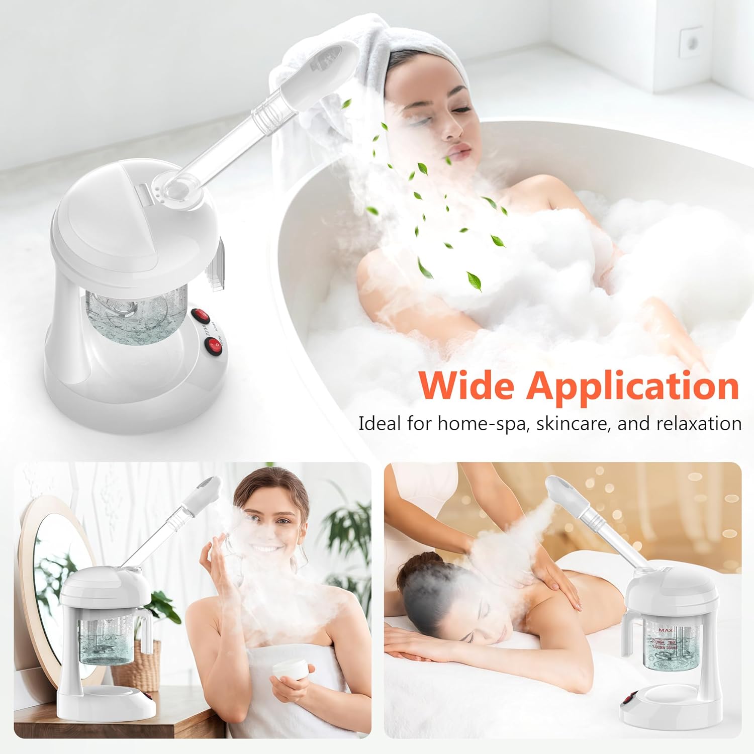 Facial Steamer - TASALON Ozone Face Steamer for Face and Hair, Portable Facial Steamer with Removable Water Cup, Nano Ionic Face Steamer for Home Salon Spa or Personal Care - Image 7