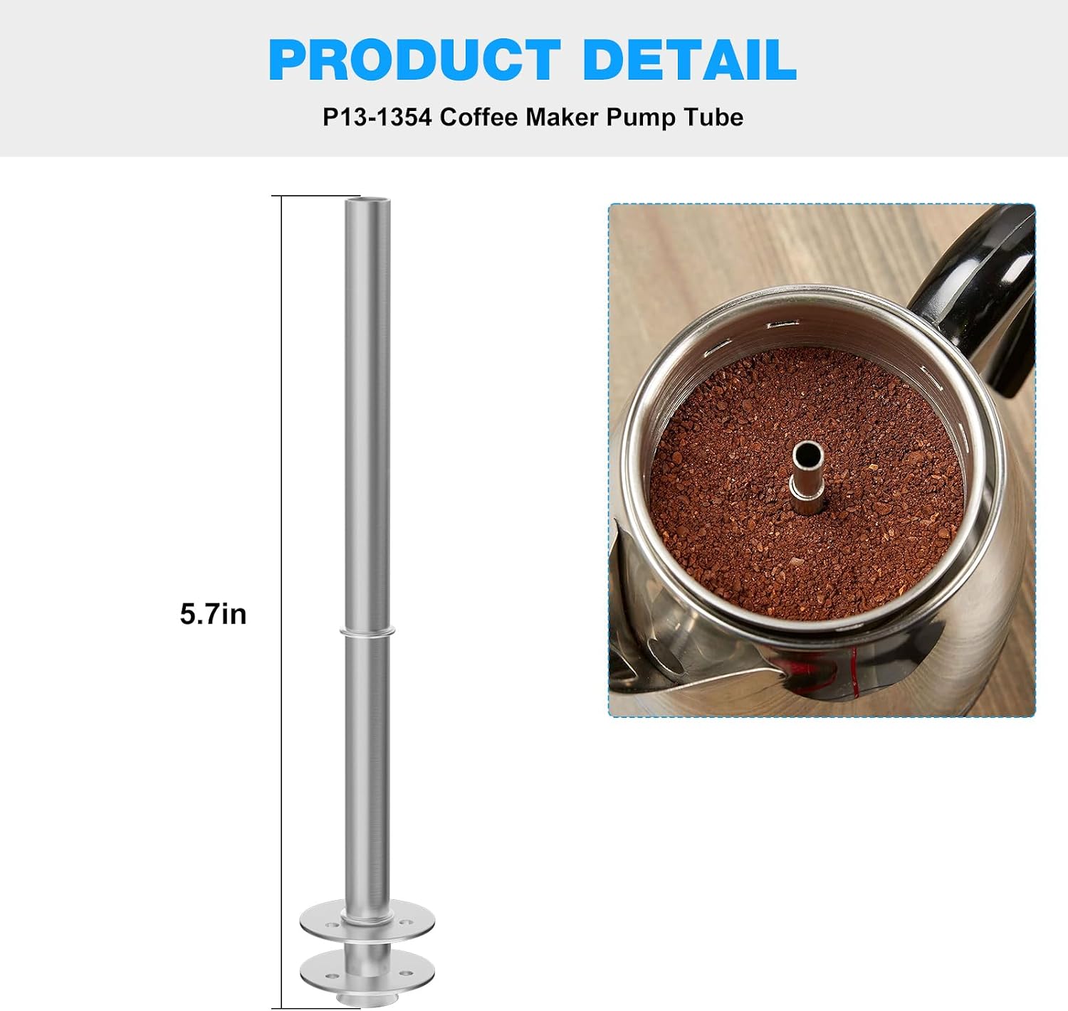Kscjdg Percolator Coffee Maker Pump Tube Fits Farber-ware 4 Cup Electric Percolators Parts FCP240-04, P13-1354, 3043 Replacement FCP240, 134 Farber-ware Electric Coffee Percolator
