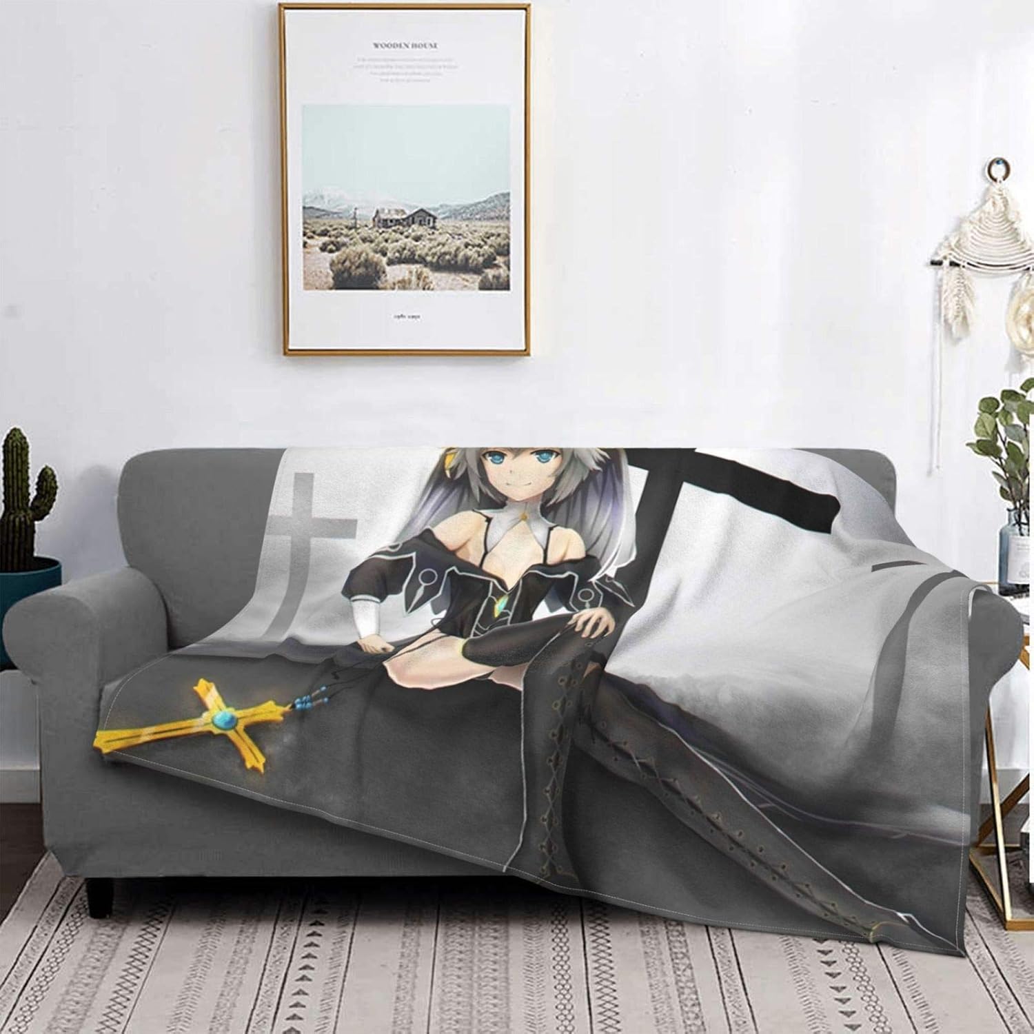 Amazon Co Jp 本条 二亜 1 携帯用 フランネル 掛け毛布 保温シーツ 暖かくて快適 ブランケット ソファ 車用 昼寝 掛け布団 ふわふわ 柔らかい 静電気防止 膝掛け ホーム キッチン