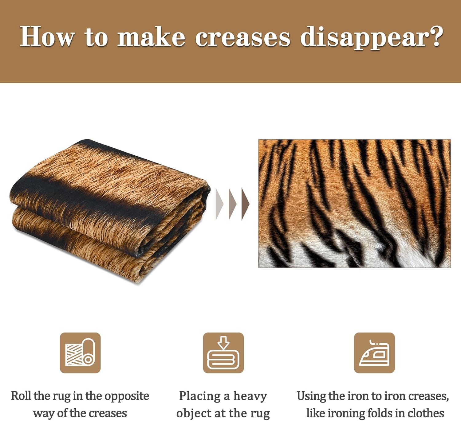 DweIke 4x6 Animal Tiger Rug for Living Room, Soft Washable Abstract Animal Print Area Rugs for Bedroom, Low Pile Rubber Backed Carpet, Non-Slip Throw Carpets for Dining Room Western Home Decor