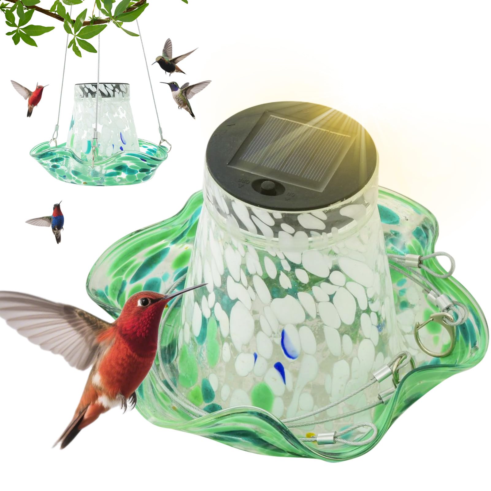 Bebederos para Colibríes Exteriores Comederos para Aves Silvestres con | Bebedero Impermeable, Decoración De Jardín Regalo Para Hombres Y Mujeres