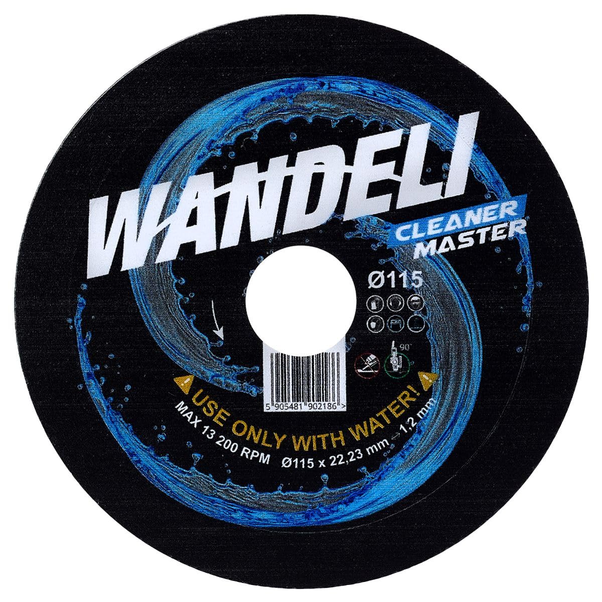 Disco de diamante extrafino Ø115 mm SENDI Wandeli Cleaner Master – corte limpio para porcelánico, cerámica y gres (1,2 mm, eje 22,23 mm)