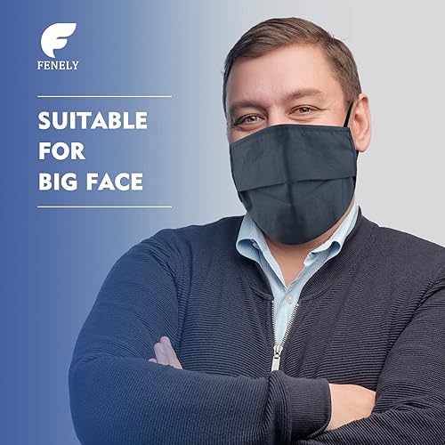 Miniatura 4 de Mascarilla facial para hombres barbudos extra grande XL máscara facial con alambre para la nariz lavable reutilizable transpirable ajustable