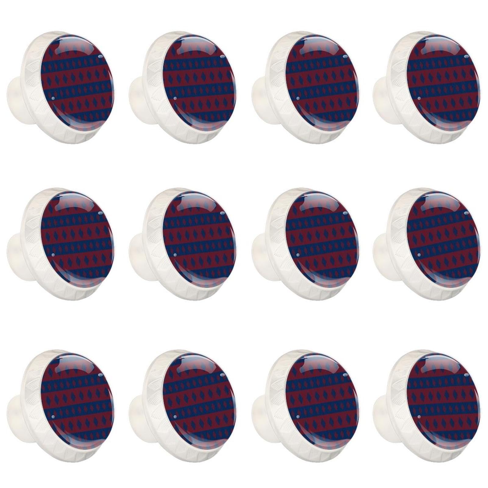 Boutons de tiroir ronds en verre cristal pour armoire et meubles
