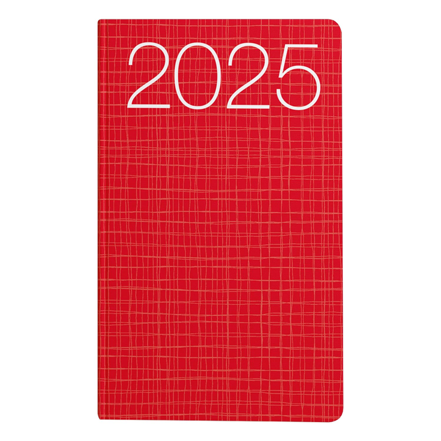 Idena 11146 Pocket Diary 2025, Ladytimer in Format 8.7 x 15.3 cm, 1 Week on 2 Pages, Diary with Flexicover Cover in Red and Corner Perforation