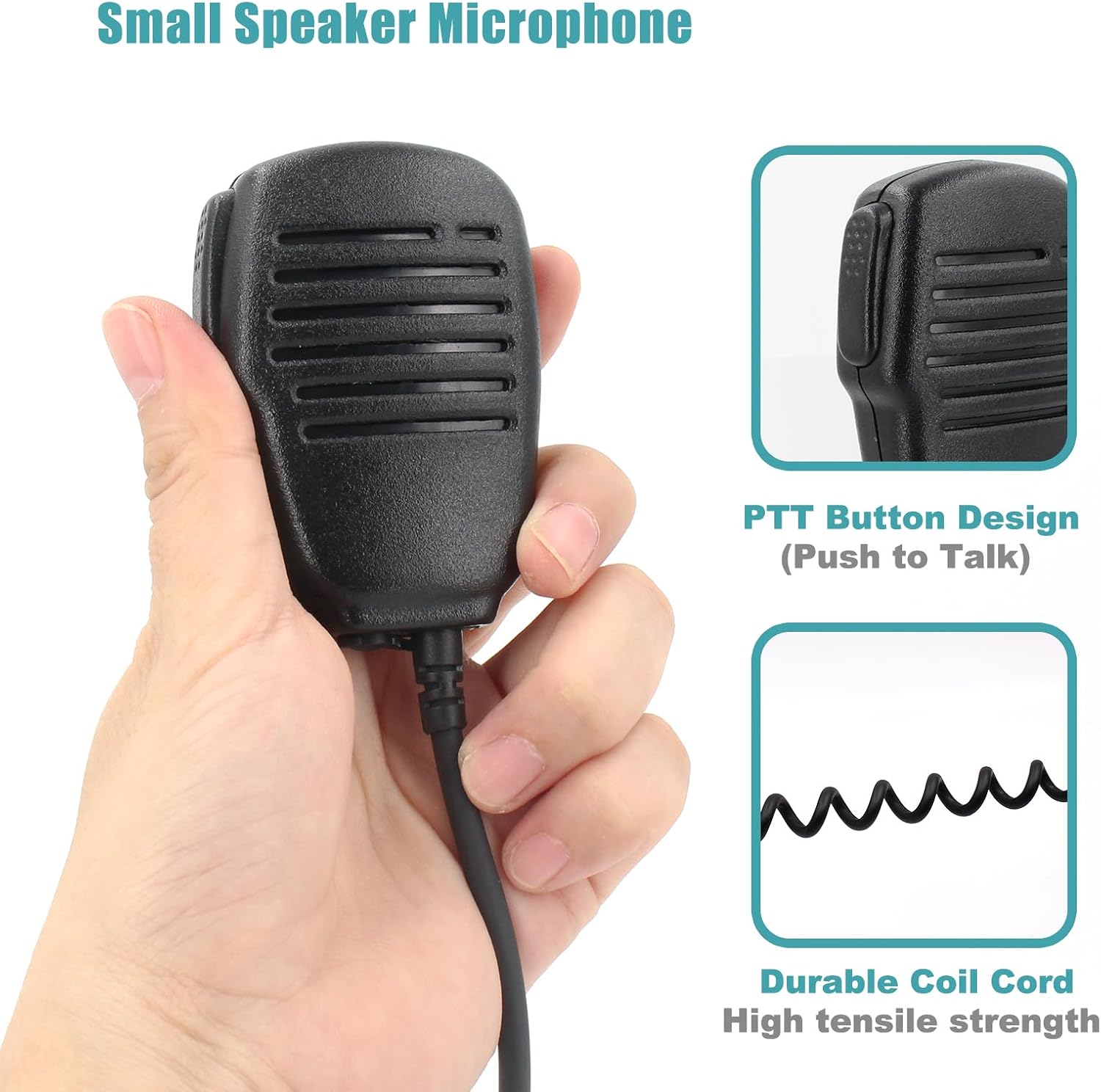 HM-158LA Compact Speaker Microphone Compatible for icom I IC-F1000 F2000 F3001 F4001 F3002 F4002 IC-V8 IC-V80 V86 radios with 2-pin screw down connector, revolving alligator clip, and 3.5mm Audio Jack