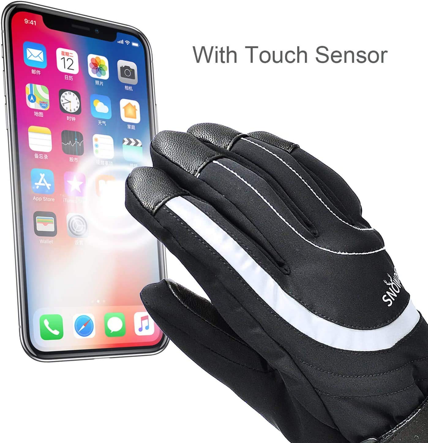 Guanti Riscaldabili Uomo/Donna Con Batteria - 3 Livelli Temperatura Fino A 45&deg;C | Touchscreen E Impermeabili