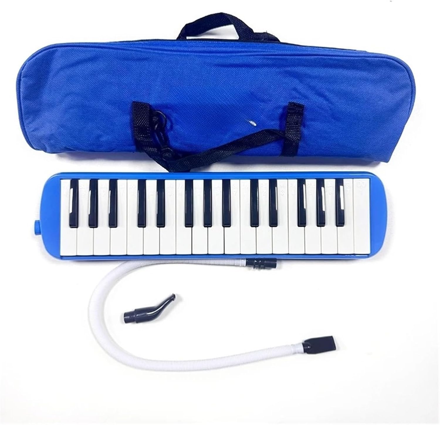Melodica Professional Melodica Children Beginner with Double Tubes 32 Keys Musical Keyboard with Bag(Green)