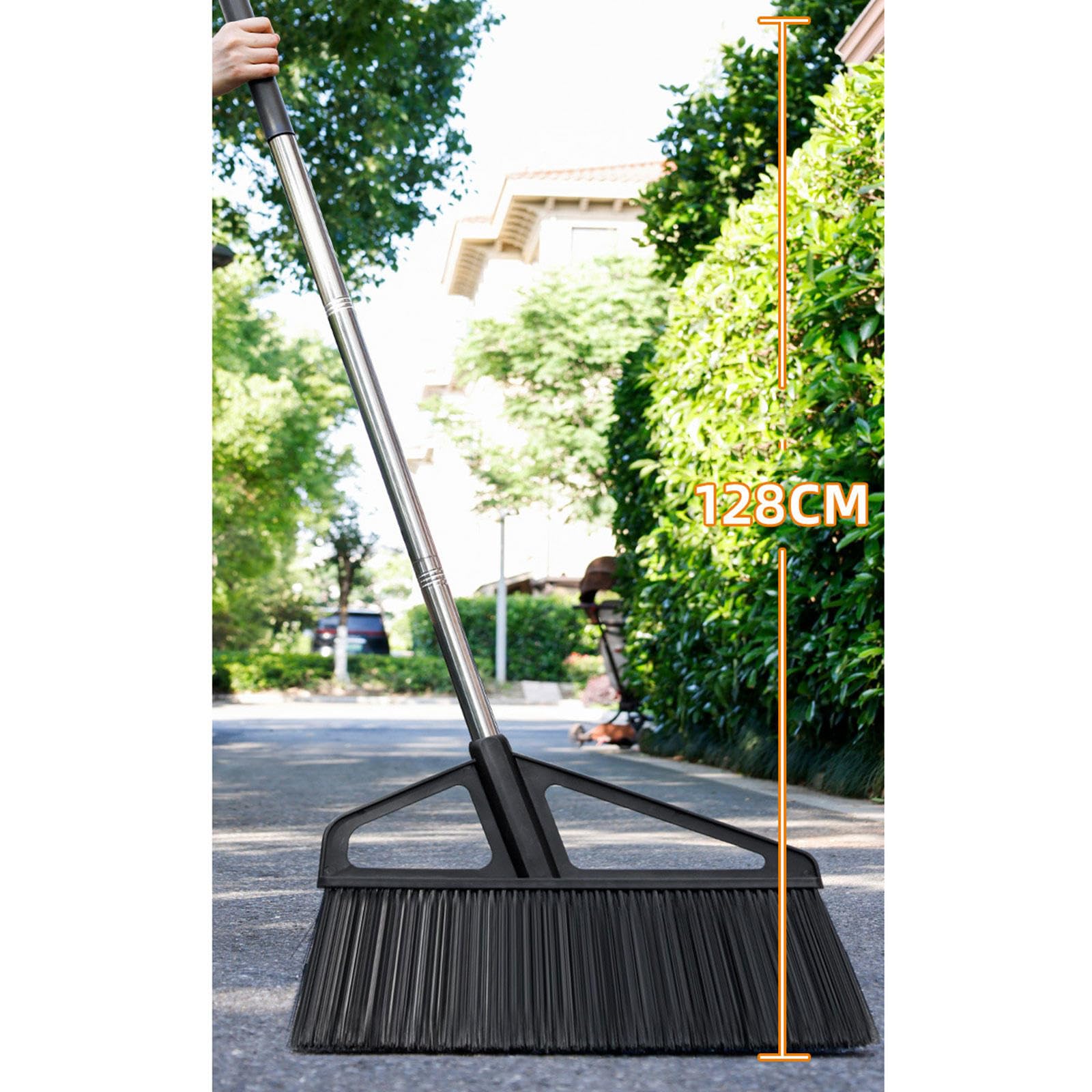 Scope da Esterno con Manico Lungo, Scopa Resistente con Setole Rigide per Spazzare Garage, Patio, Terrazza, Cucina, Pulire Peli di Animali Domestici, Erbacce, Foglie