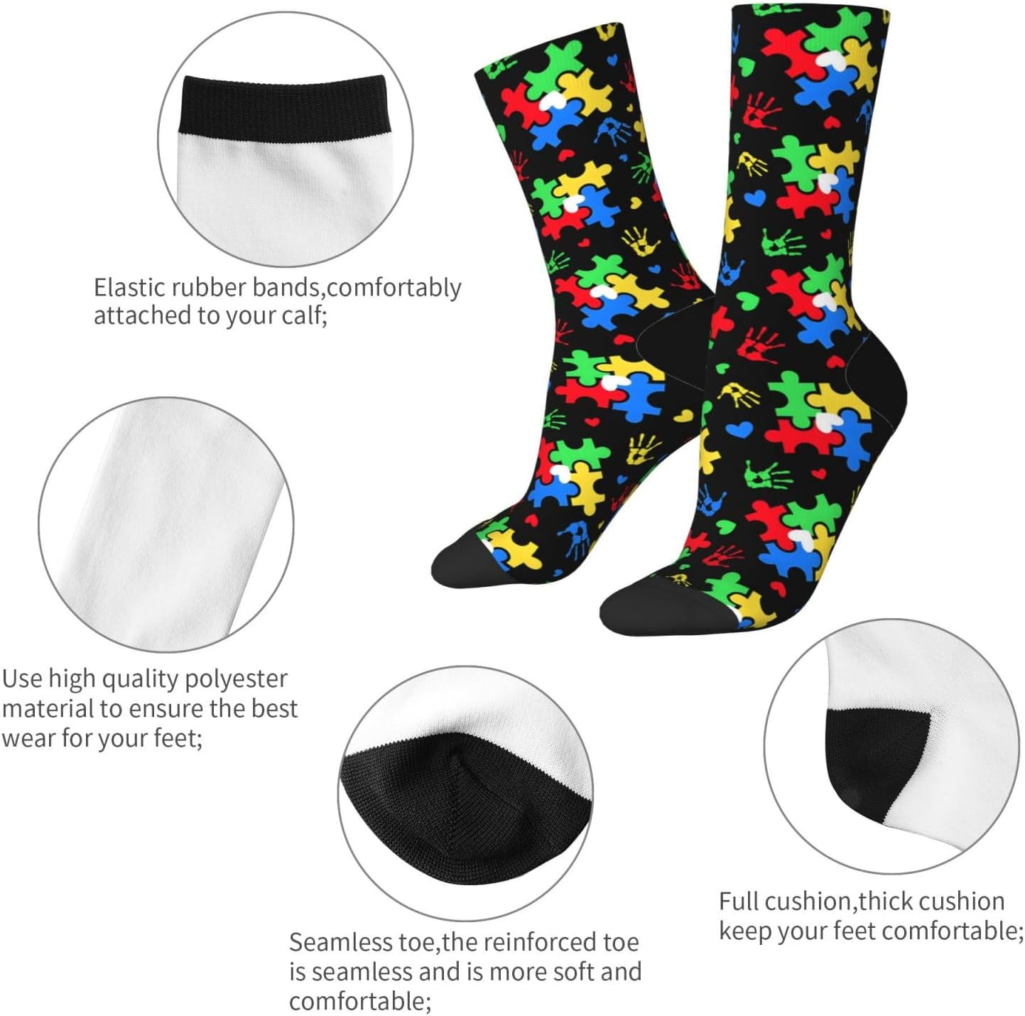 Holiday Socks for Women Men, Novelty Fashion Socks Gifts for Holiday Decor - Image 7