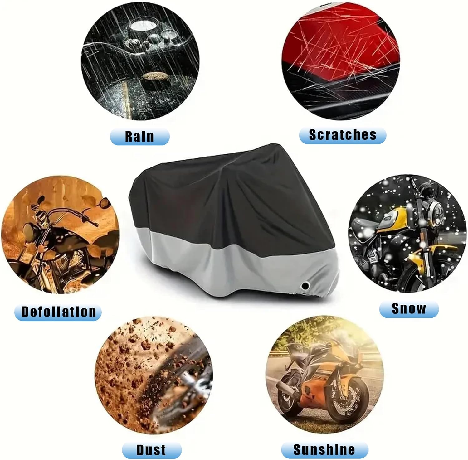 Motorcycle Cover for Honda Goldwing 1800 GL1800 Gold Wing GL 1800, Heavy Duty Scooter Covers,Water-Resistant Outdoor Indoor 210D Oxford,Sun Rain Dust All Weather Protection,Lock Holes