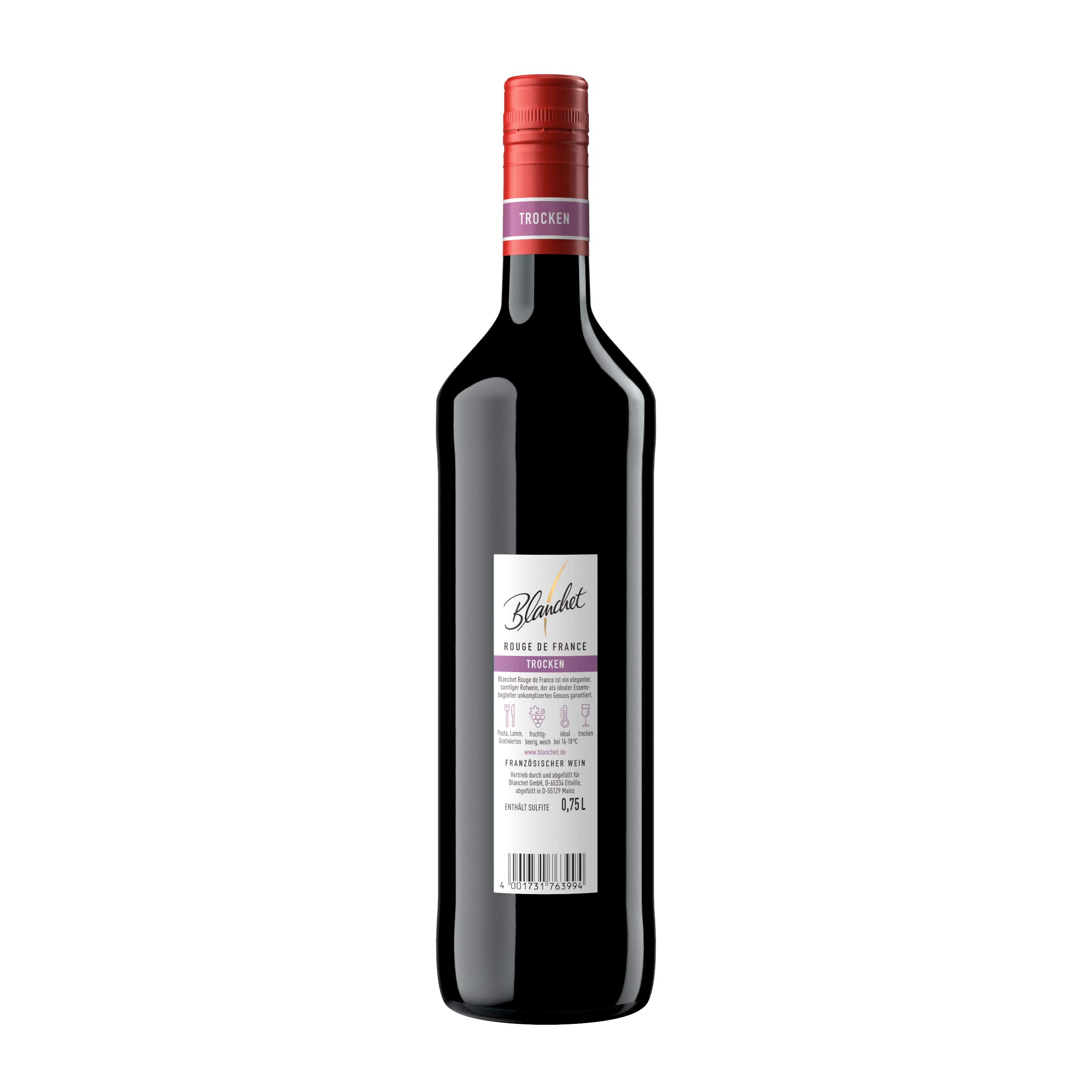 Blanchet Rouge de France Rotwein Trocken (6 x 0,75l)