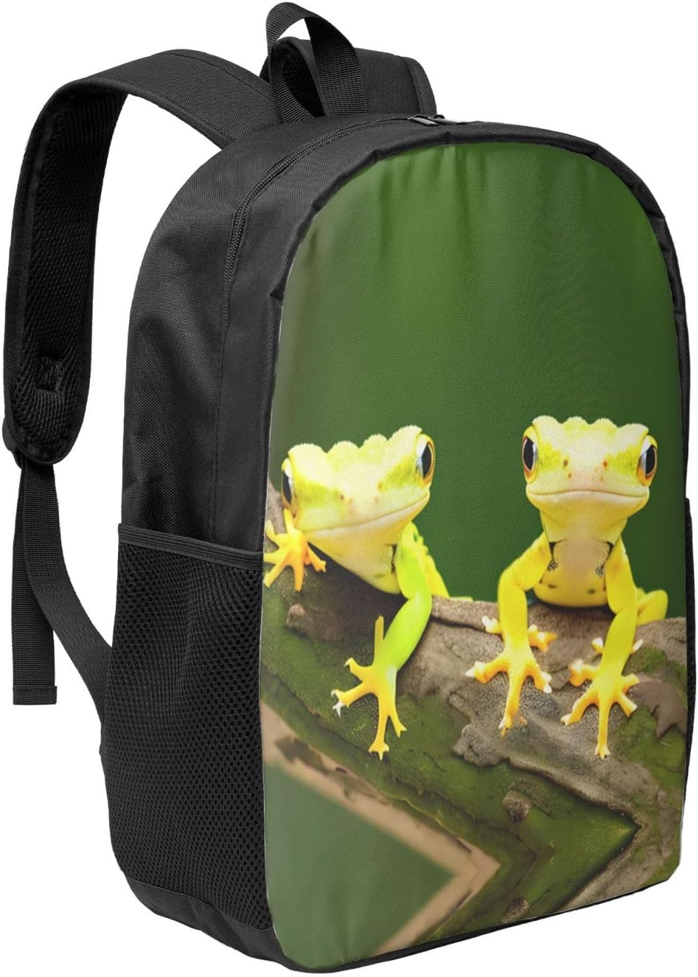 Two Geckos Print Travel Laptop Backpack,Business Work Bag, Campus Rucksack Book Bag For Men Women