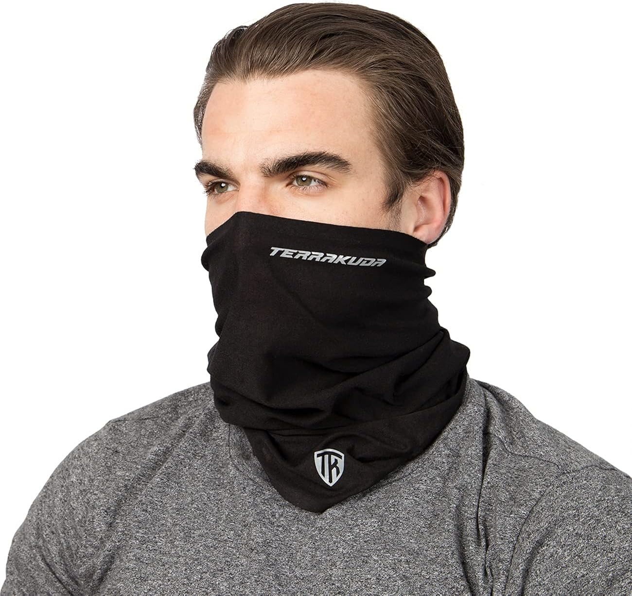 Terra Kuda Face Clothing Neck Gaiter Mask – Non Slip Light Breathable for Sun Wind Dust Bandana Balaclava (Stealth Black) : Sports & Outdoors