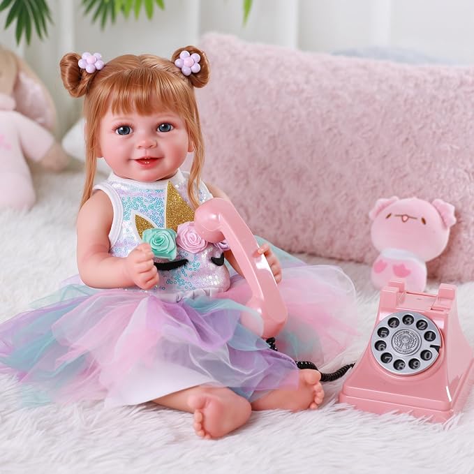 Muñeca realista de vinilo de 20 pulgadas BABESIDE miniatura 5
