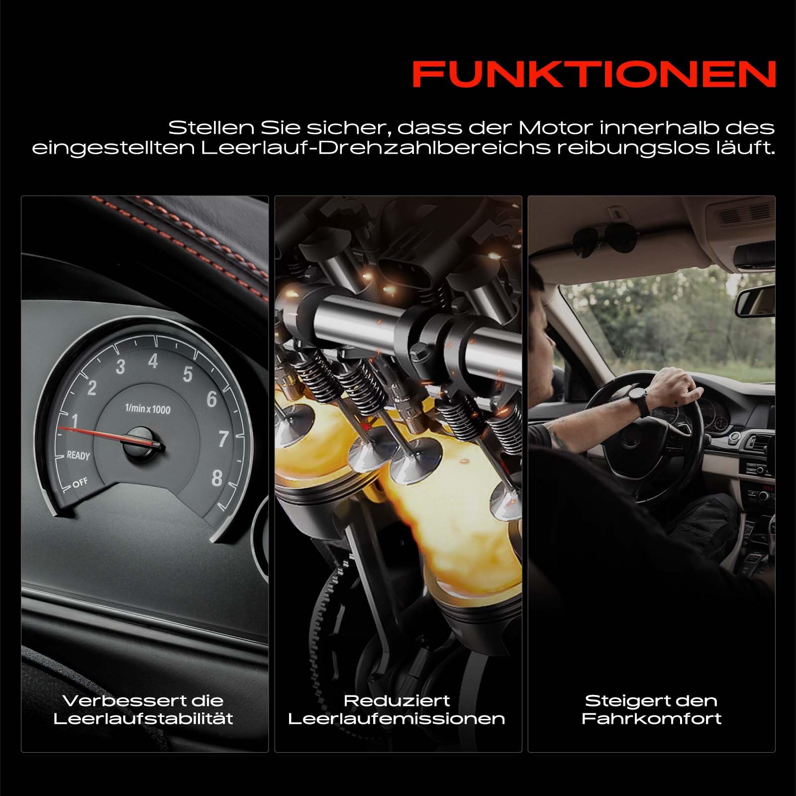 Frankberg Válvula de control de aire de ralentí 0001411625 | Compatible con: SL R107, Clase S W126, Coupé Clase S C126, Clase G W463