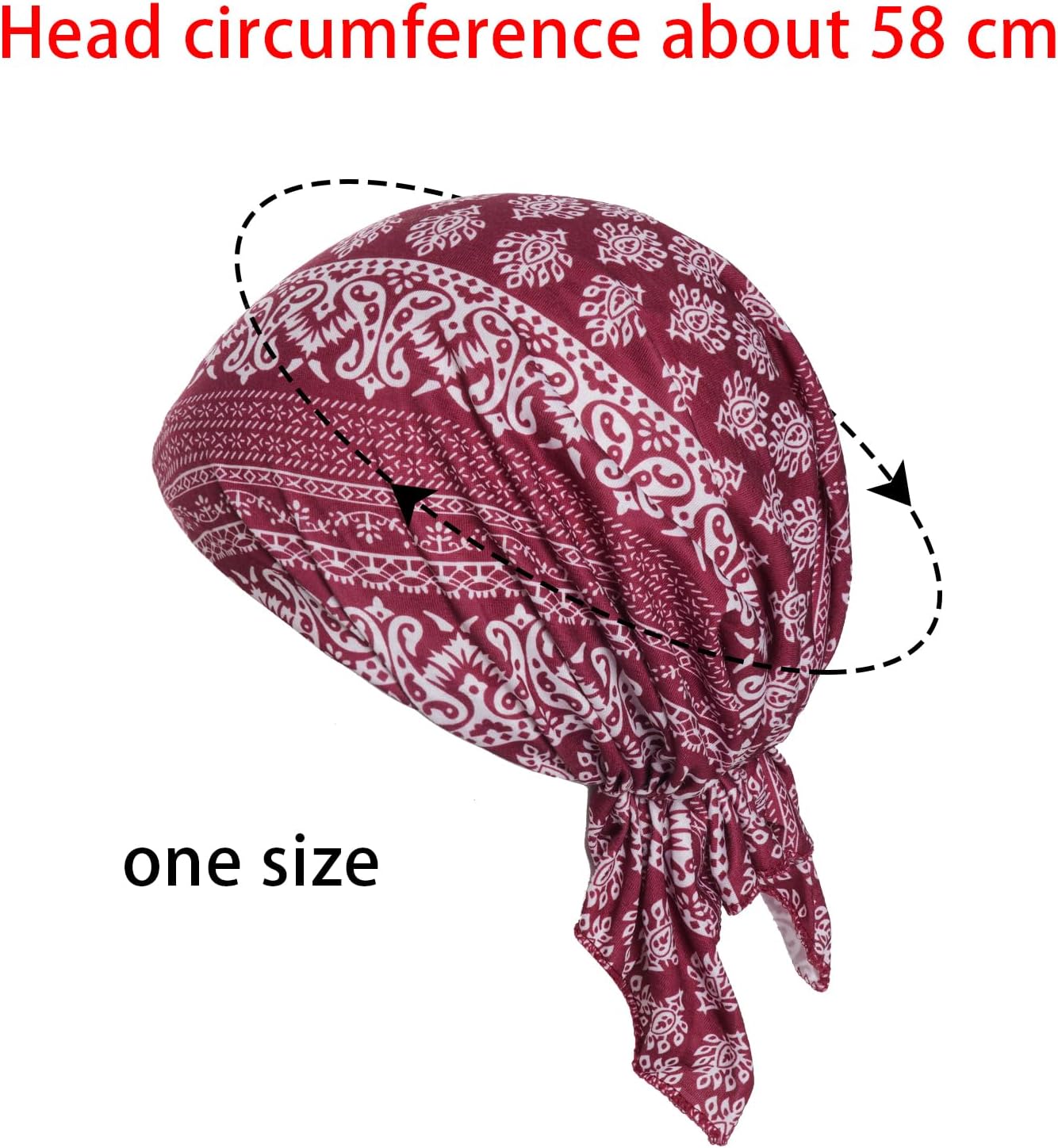 4pcs Pre-Tied Chemo Head Scarf Beanie Covers Cap Head Scarves Sleep Turban Hat Women Bandana with Stretch Print Ruffle - Image 2
