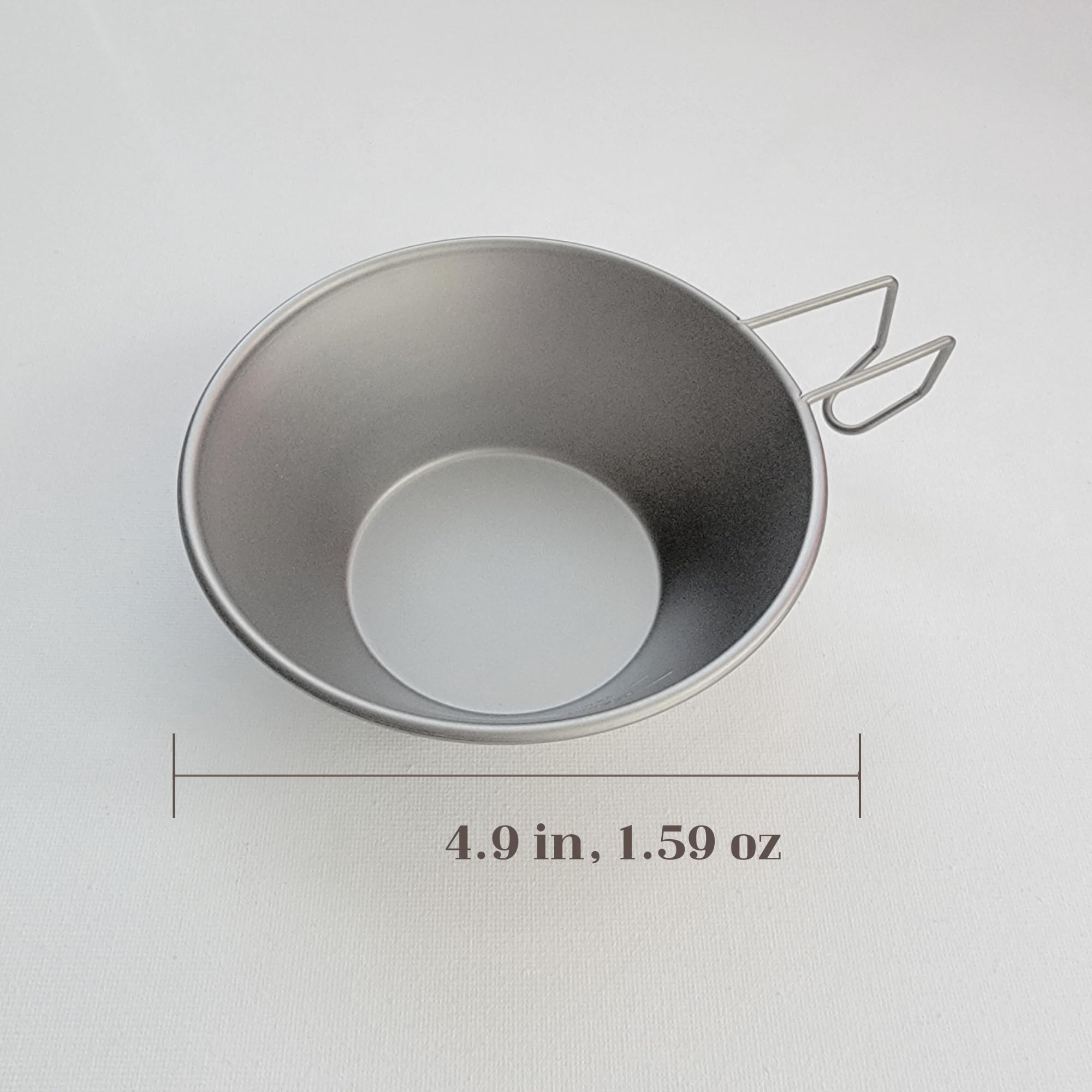 DANTE'S VIEW Titanium Sierra Cup 300ml Fixed Handle | Ultralight, Versatile Use as a Cup, Bowl or Plate for Camping and Hiking | Durable, Compact & Portable with Mesh Bag