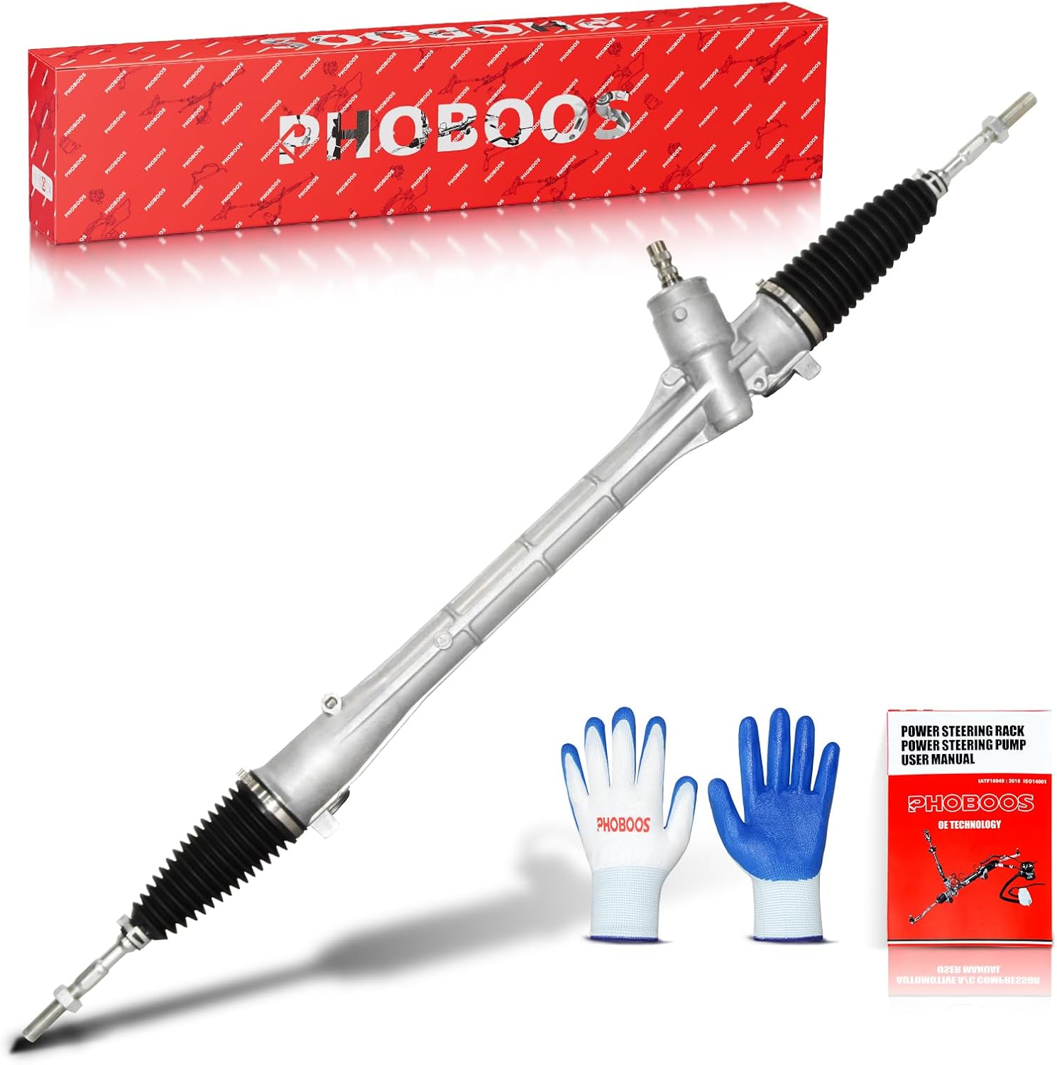 PHOBOOS Hydraulic Power Steering Rack and Pinion Assembly Compatible with Lexus CT200h 2011-2017 & Toyota Prius 2010-2015. New Unit, Leak-proof, Direct Bolt-On Fit, Ref. 97-2720