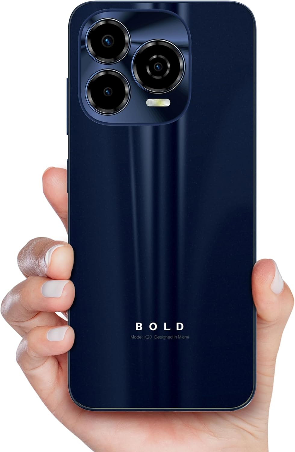 Bold K20 | 2025 | All-Day Battery | Unlocked | 6.7” HD+ Infinity Dot Display | 256/4GB | Triple 50MP Camera | US Version | US Warranty | (Blue)