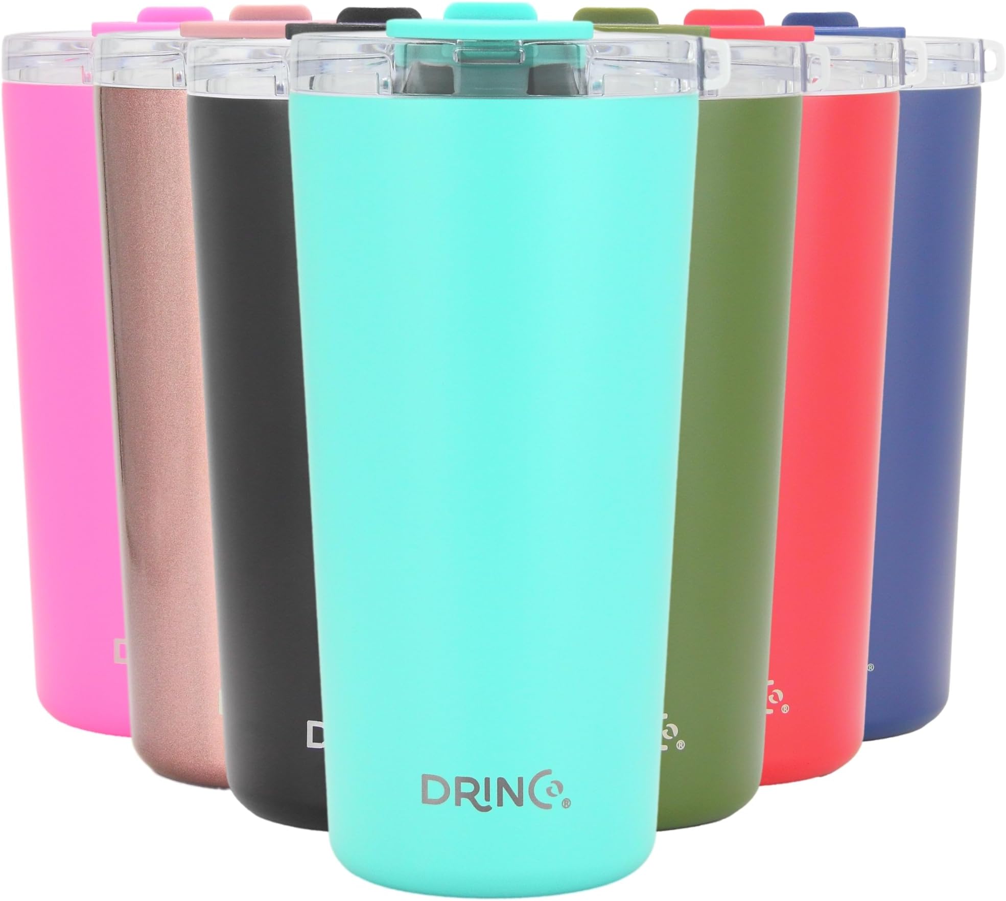 20 oz Stainless Steel Tumbler | Double Walled Vacuum Insulated Mug With Lid, 2 Straws, For Hot & Cold Drinks (20oz, 20oz Teal), 1 Count (Pack of 1)