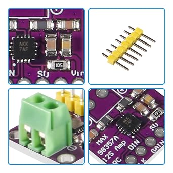 Alinan 4pcs MAX98357 I2S Audio Amplifier Module Audio Amplifiers Filterless Class D Amplifier Compatible with ESP32
