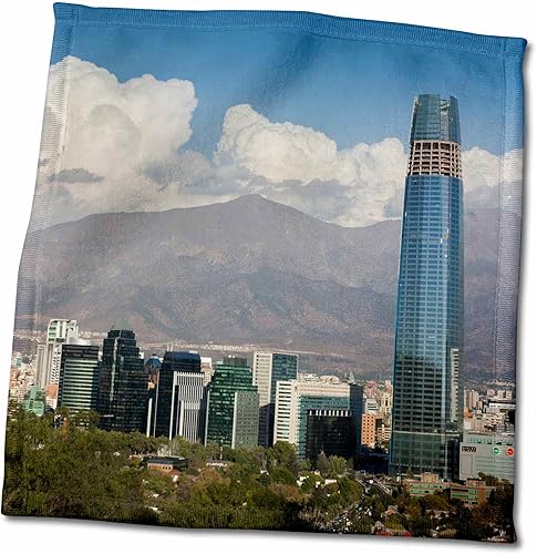 3dRose Chile Santiago Providencia building and Gran Torre Santiago tower - Towels twl-208620-3