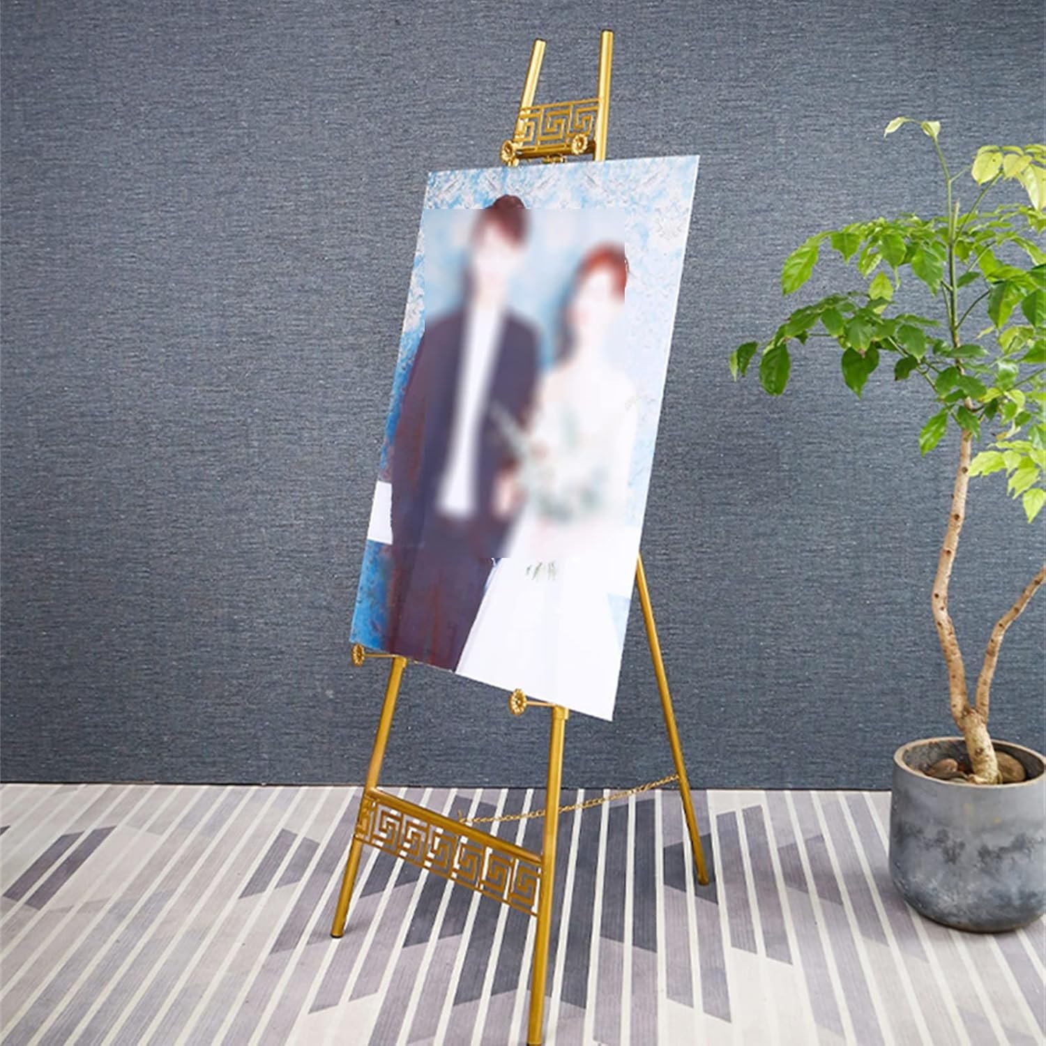 Cavalletto pieghevole portatile regolabile da 150 cm, espositore pesante per dipinti, matrimoni, eventi e insegne da negozio, ideale per artisti e fotografi
