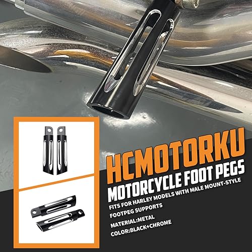 Miniatura 9 de Estriberas traseras para motocicleta, corte CNC, montaje masculino, reposapiés, pedales aptos para Harley Sportster Touring Road King Electra Glide