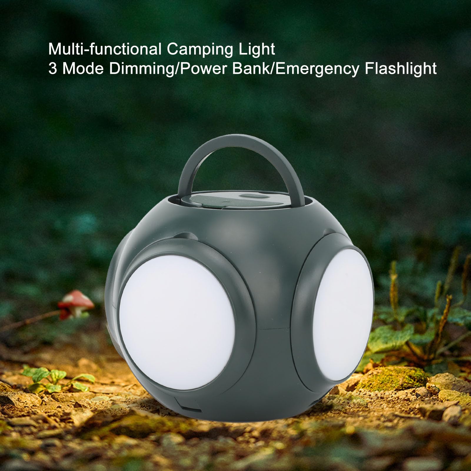 Luce da Campeggio Portatile, Lanterna da Campeggio a LED Ricaricabile USB 10000mAh Power Bank Lanterna di Emergenza Torcia per Interruzioni di Corrente di Emergenza, Verde