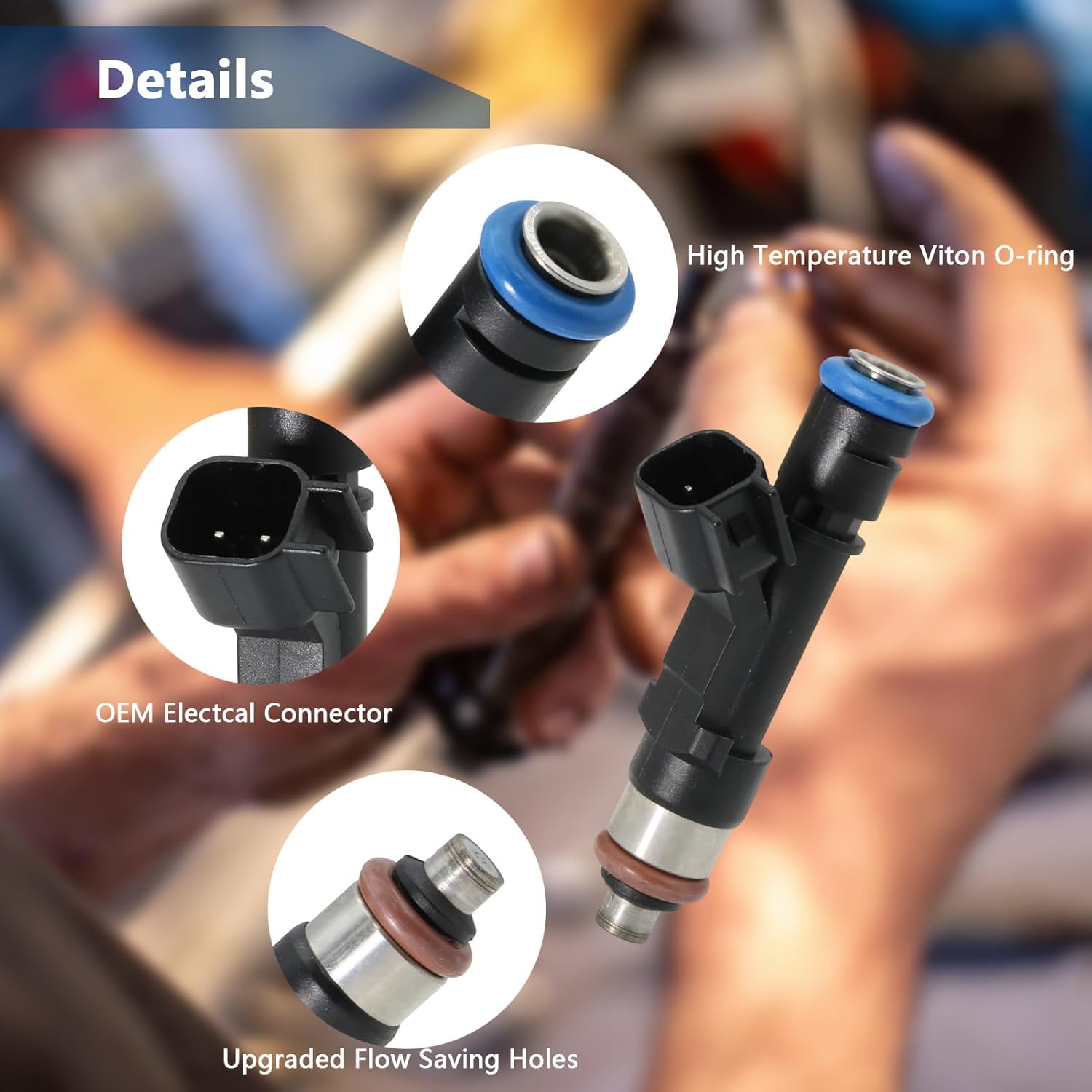 Set of 8 Fuel Injectors - Compatible with Ford F-250 F-350 Super Duty 2015-2022 E-450 2019 E-350 Super Duty 2017-2019 6.2L V8 - Replaces FJ1520 FC3Z9F593A CM5243