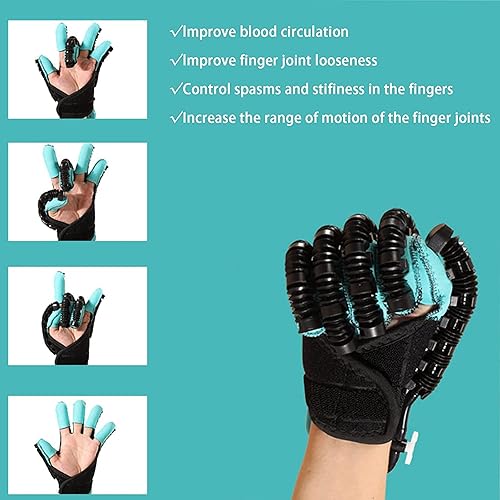 Miniatura 4 de Guantes de robot de rehabilitación, férula de mano funcional para ejercitador, ortesis para ejercitador, USB cargable, 9 intensidades, 5 modos de