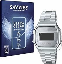 savvies Screen Protector for Casio A168WEM-7EF 6 Units – Ultra Transparent Film