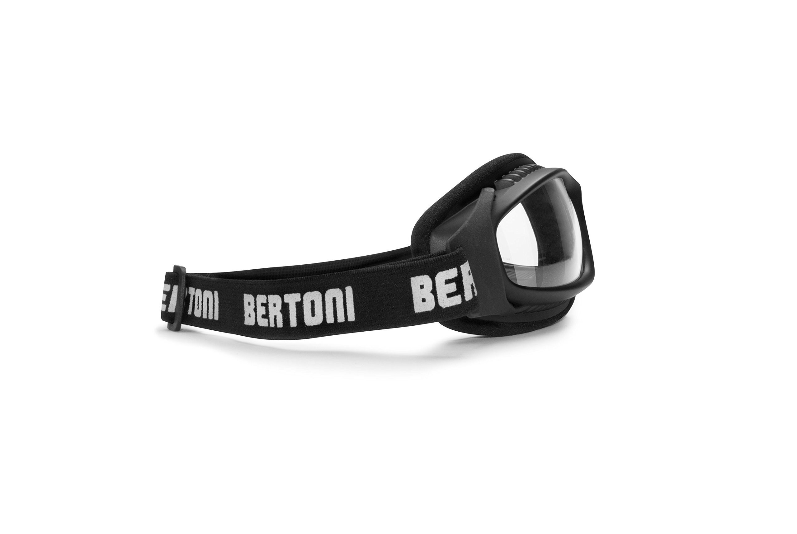 BERTONI AF113 wiatroszczelne gogle motocyklowe z Outriggers, ochrona przed zaparowaniem, ochrona przed promieniowaniem UV, regulowane, elastyczne, do kasku motocyklowego