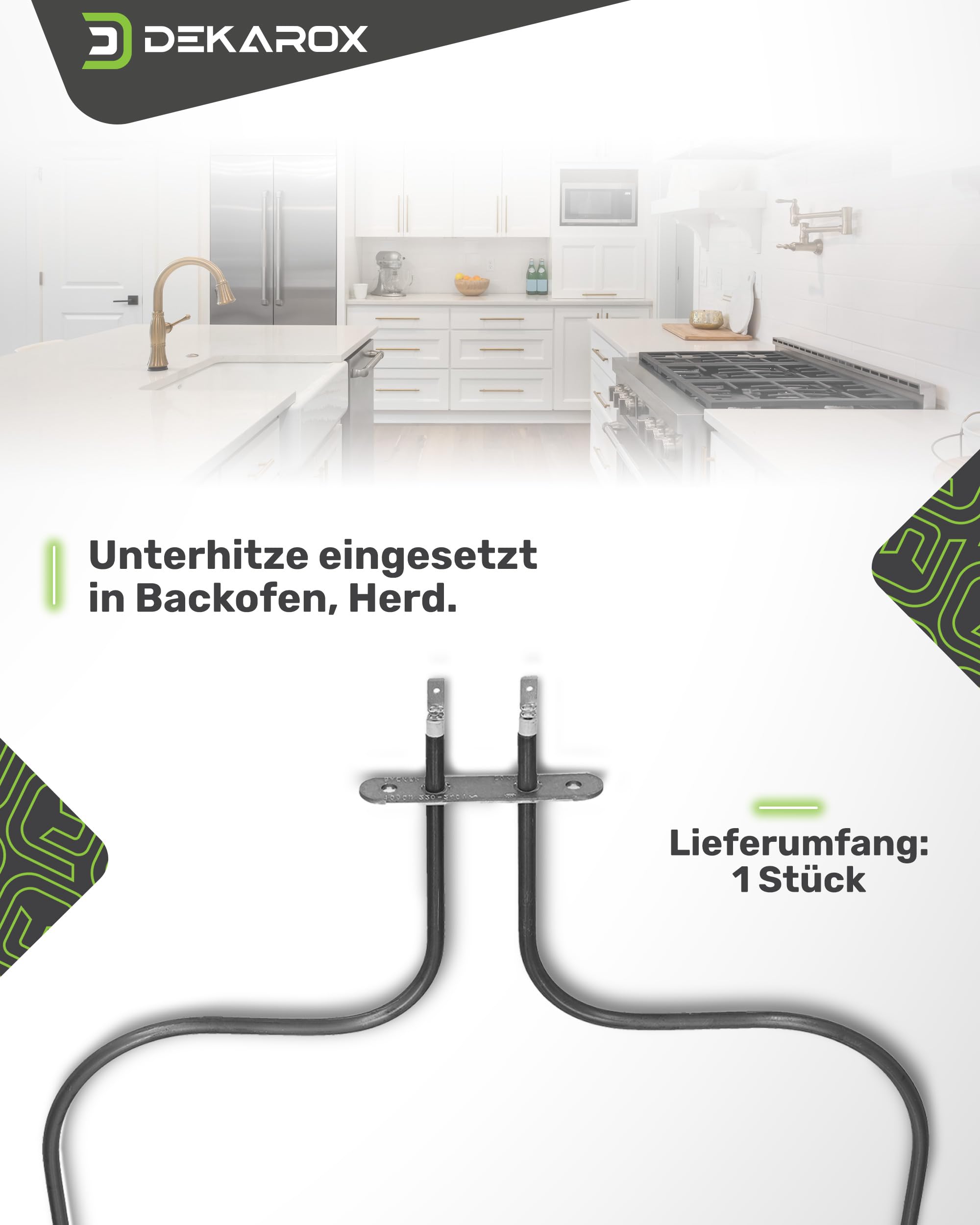 Unterhitze Heizelement 1000W 220/240V für AEG Electrolux Juno Zanussi Zanker 357063501/5 3570635015 für Backofen Herd