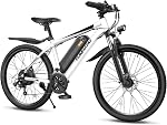 Funhang Vélo électrique pour adultes, 1000W Ébike de pointe, 50Miles Vélo de montagne électrique, 26" Vélo électrique pour adultes avec 48V Batterie amovible, Fenders,7 Vitesse, suspension avant, UL 2849 Certifié