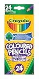 CRAYOLA Colouring Pencils - Assorted Colours (Pack of 24) | A Must-Have for All Kids Arts & Crafts Sets | Ideal for Kids Aged 3+