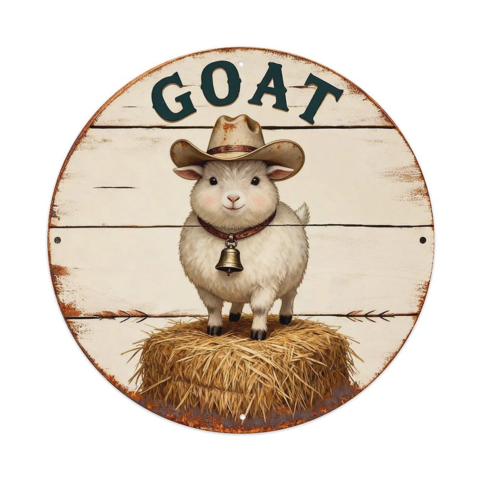 Goat Sign Metal Tin Sign Plaque