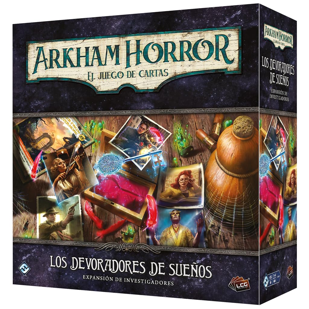 Fantasy Flight Games Arham Horror LCG: Die Traumfresser | Forscher-Erweiterung | Kartenspiel | ab 14 Jahren | 1 bis 4 Spieler | 30-120 Minuten pro Spiel | Spanisch