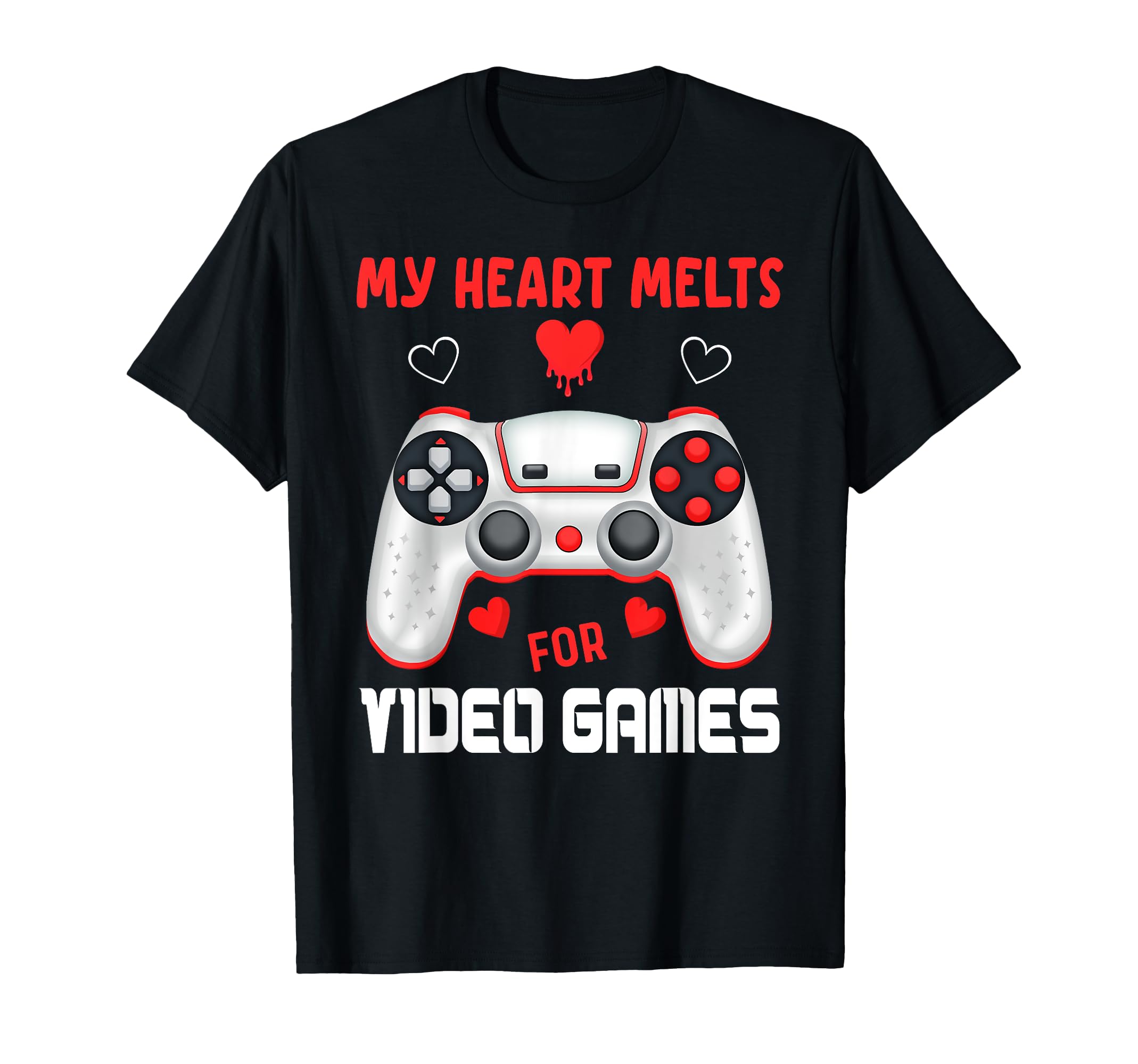 Valentines Day boys Video Games funny gamer hearts kids son T-Shirt