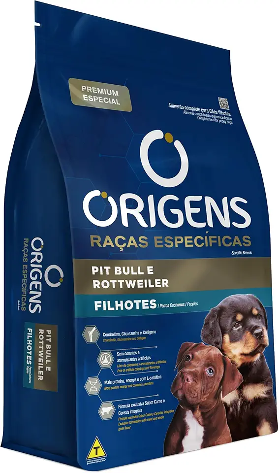 Adimax Origens Raças Específicas Pit Bull E Rottweiler Filhotes 15Kg